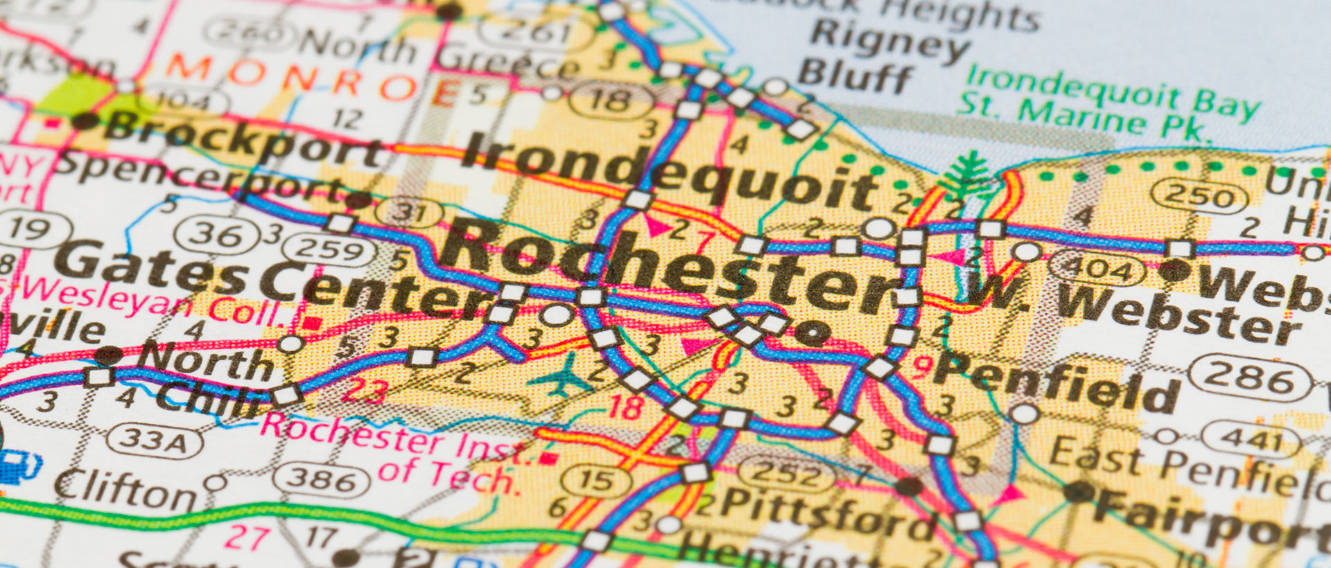 Map of Rochester NY